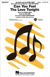 Can You Feel the Love Tonight? Two-Part choral sheet music cover